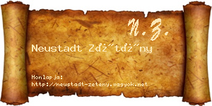 Neustadt Zétény névjegykártya